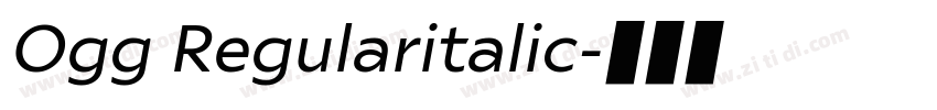 Ogg Regularitalic字体转换